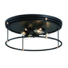 Minka Lavery Westchester County Four Light Flush Mount in Sand Coal With Skyline Gold Leaf
