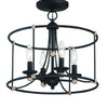 Minka Lavery Westchester County Four Light Semi Flush Mount in Sand Coal With Skyline Gold Leaf