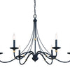 Minka Lavery Westchester County Six Light Chandelier in Sand Coal With Skyline Gold Leaf