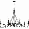 Minka Lavery Westchester County Ten Light Chandelier in Sand Coal With Skyline Gold Leaf