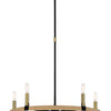 Minka Lavery Windward Passage Five Light Chandelier in Coal And Soft Brass