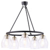Minka Lavery Winsley Five Light Chandelier in Coal And Stained Brass