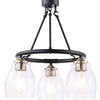 Minka Lavery Winsley Three Light Chandelier in Coal And Stained Brass