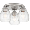 Minka Lavery Winsley Three Light Semi Flush Mount in Brushed Nickel