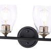 Minka Lavery Winsley Two Light Wall Sconce in Coal And Stained Brass