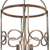 Minka Lavery Yorkville Four Light Pendant in Aged Darkwood With Silver Pati