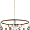 Minka Lavery Yorkville Six Light Pendant in Aged Darkwood With Silver Pati