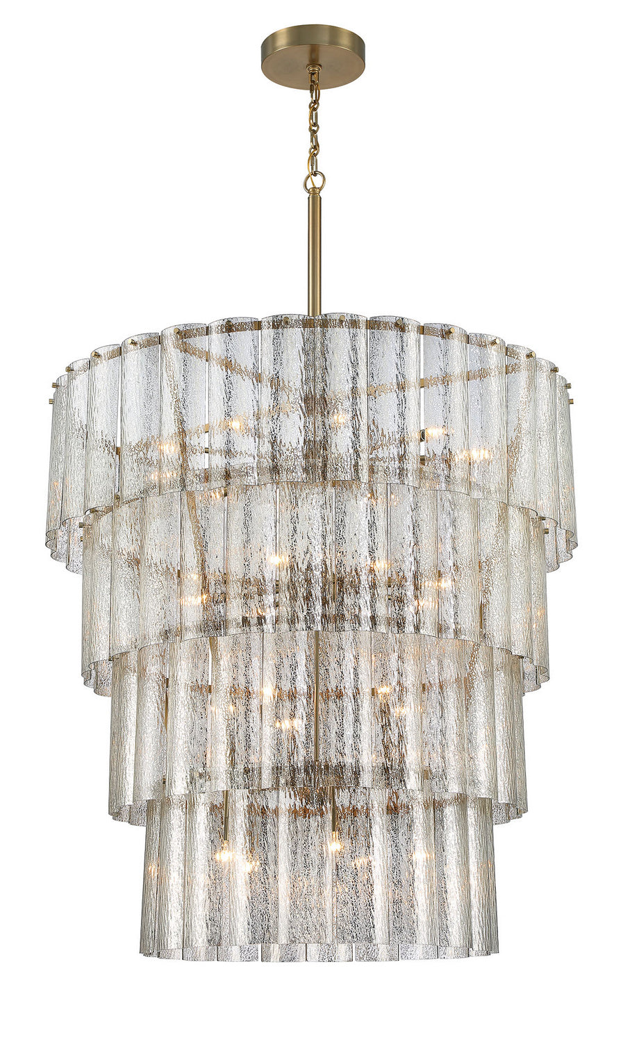 Museo 28 Light Chandelier in Satin Brass