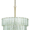 Museo Nine Light Pendant in Satin Brass