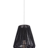 Natural Pendant One Light Pendant in Flat Black