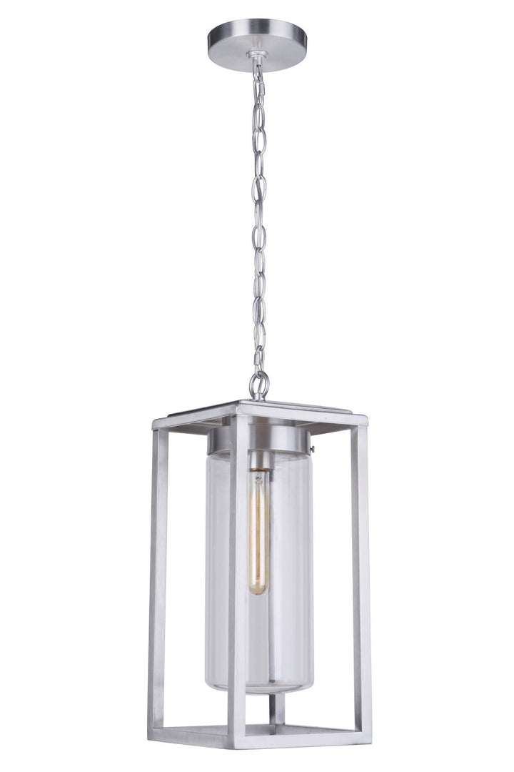 Neo One Light Outdoor Pendant in Satin Aluminum