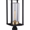 Neo One Light Outdoor Post Mount in Midnight/Satin Brass