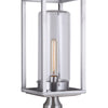 Neo One Light Outdoor Post Mount in Satin Aluminum