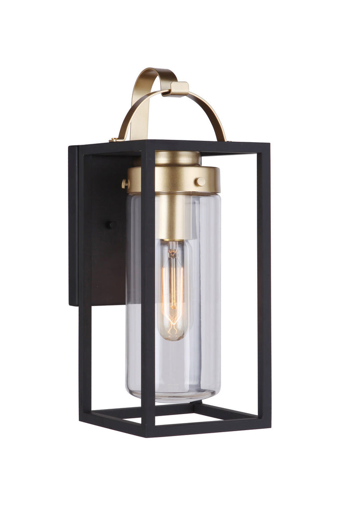 Neo One Light Outdoor Wall Mount in Midnight/Satin Brass