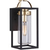 Neo One Light Outdoor Wall Mount in Midnight/Satin Brass