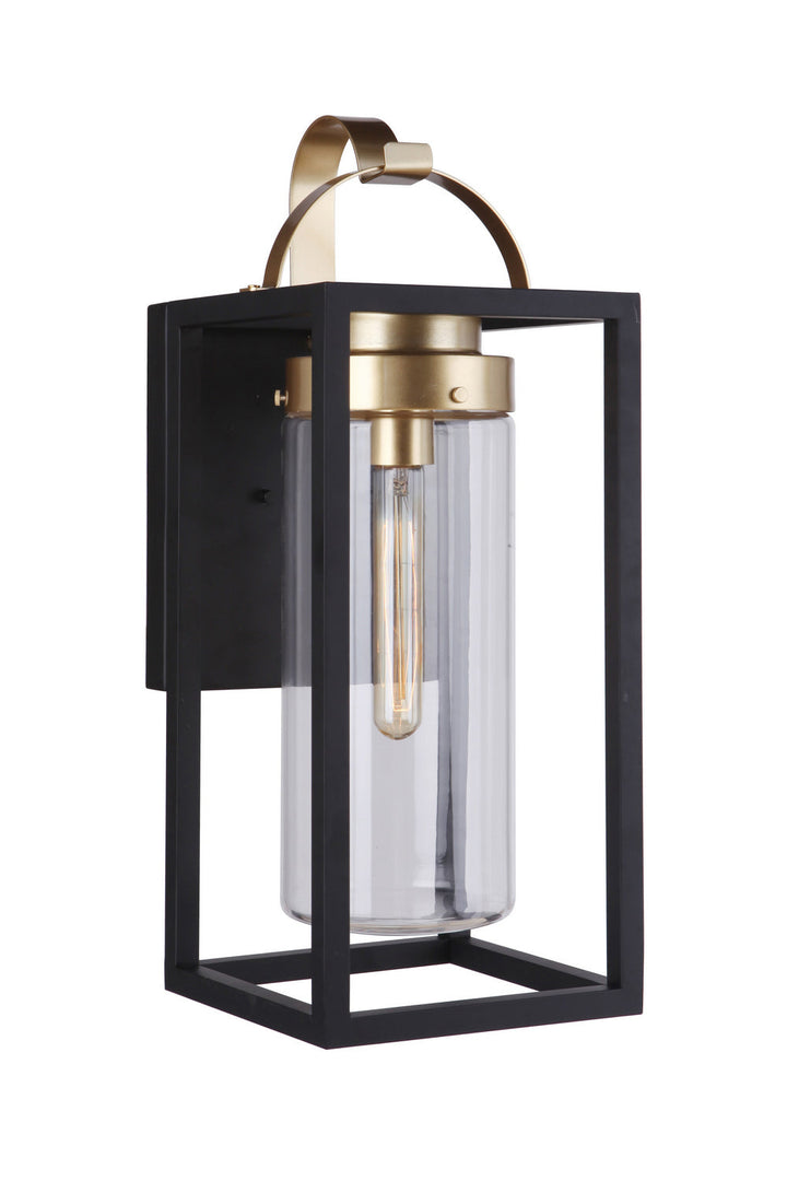 Neo One Light Outdoor Wall Mount in Midnight/Satin Brass