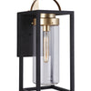 Neo One Light Outdoor Wall Mount in Midnight/Satin Brass