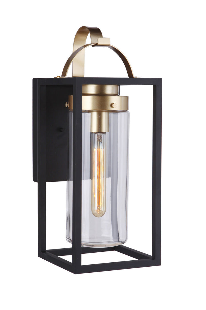 Neo One Light Outdoor Wall Mount in Midnight/Satin Brass