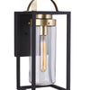 Neo One Light Outdoor Wall Mount in Midnight/Satin Brass