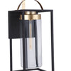 Neo One Light Outdoor Wall Mount in Midnight/Satin Brass