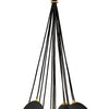 Nula LED Chandelier in Shell Black
