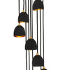 Nula LED Chandelier in Shell Black