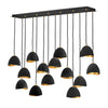 Nula LED Chandelier in Shell Black