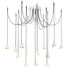 Nula LED Foyer Chandelier in Shell White