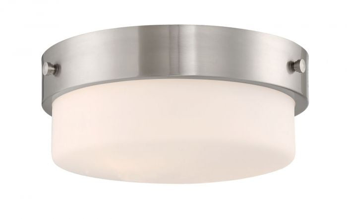 Oak Street Two Light Flushmount in Brushed Polished Nickel