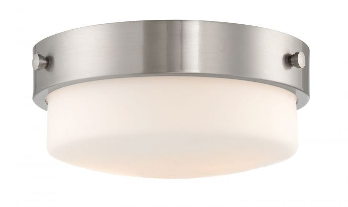 Oak Street Two Light Flushmount in Brushed Polished Nickel