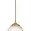 Odeon LED Pendant in Satin Brass