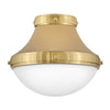 Oliver LED Flush Mount in Bright Brass