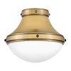 Oliver LED Flush Mount in Heritage Brass