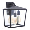 Olsen Three Light Outdoor Wall Mount in Midnight