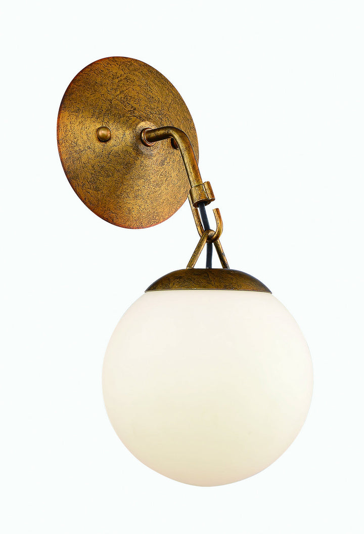 Orion One Light Wall Sconce in Patina Aged Brass