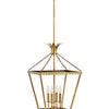 Palma LED Pendant in Heritage Brass