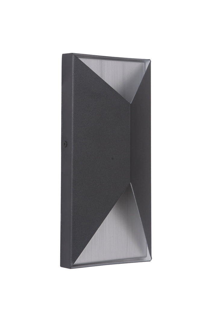 Peak LED Pocket Sconce in Matte Black/Brushed Aluminum