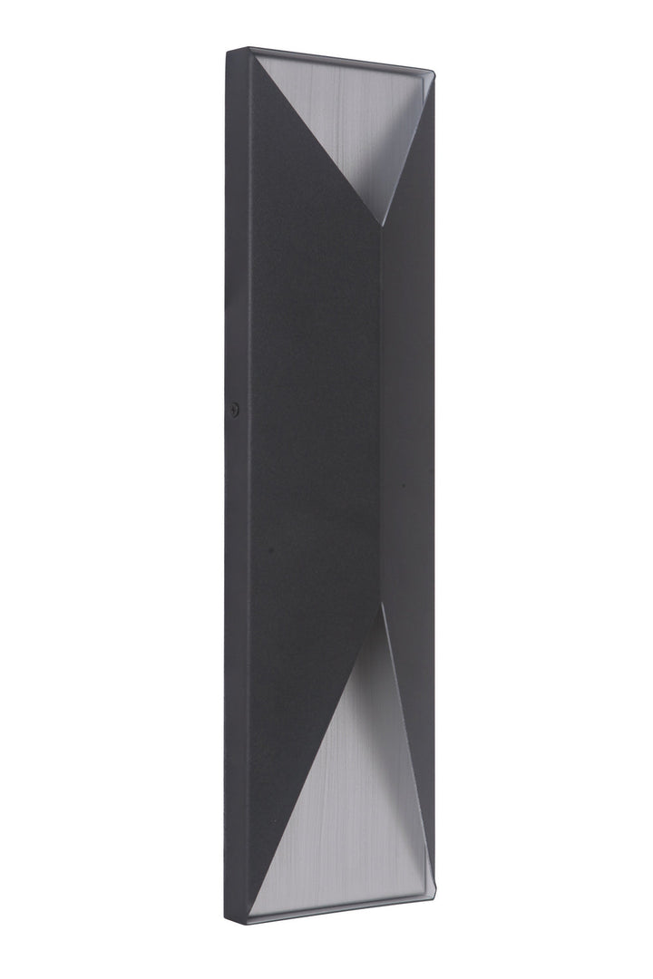 Peak LED Pocket Sconce in Matte Black/Brushed Aluminum