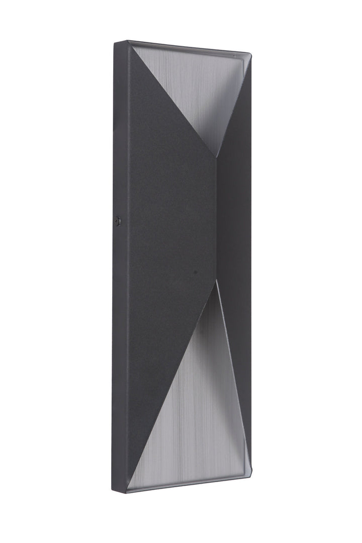 Peak LED Pocket Sconce in Matte Black/Brushed Aluminum