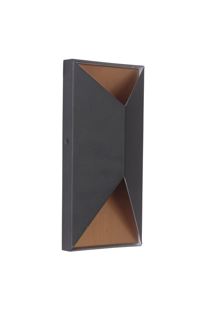 Peak LED Pocket Sconce in Matte Black/Satin Brass