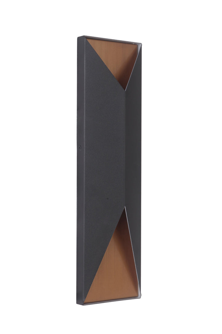 Peak LED Pocket Sconce in Matte Black/Satin Brass