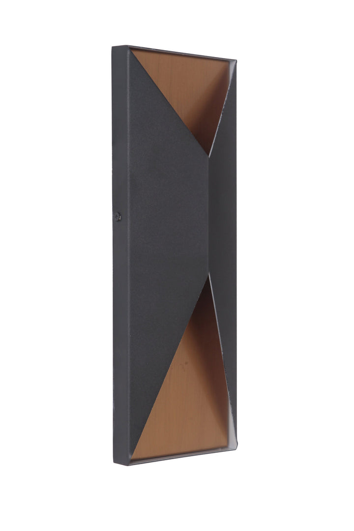 Peak LED Pocket Sconce in Matte Black/Satin Brass