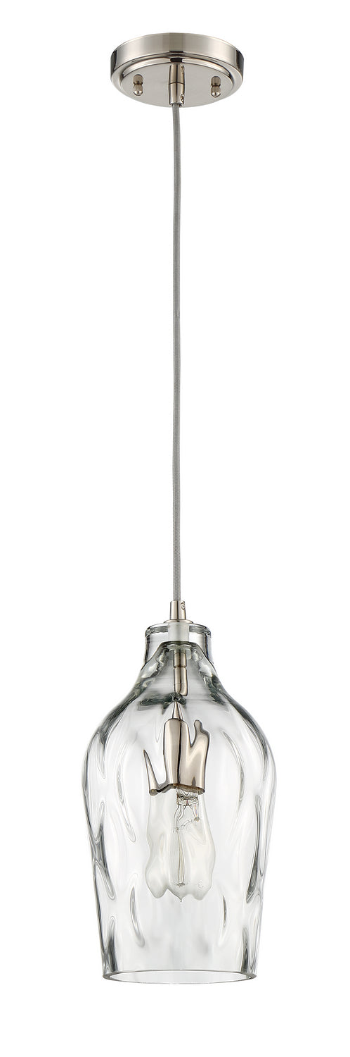 Pendant One Light Mini Pendant in Brushed Polished Nickel