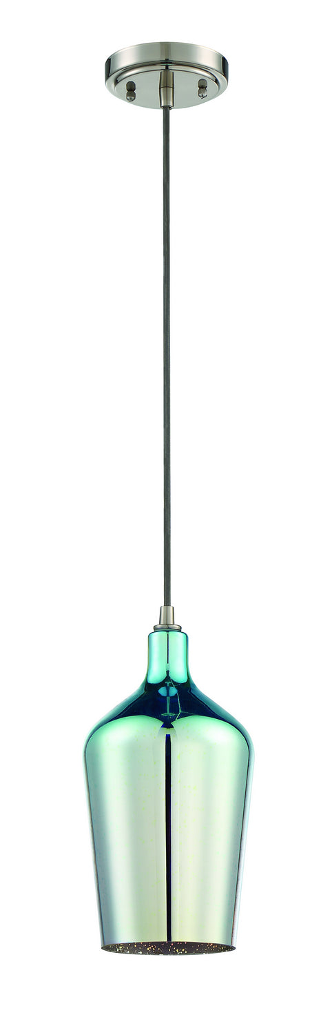 Pendant One Light Mini Pendant in Brushed Polished Nickel