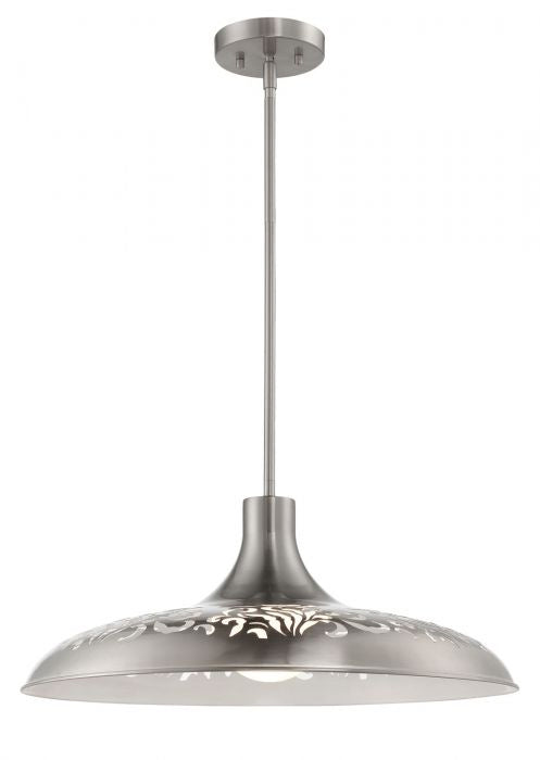 Pendant One Light Pendant in Brushed Polished Nickel