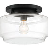 Peri One Light Flushmount in Flat Black