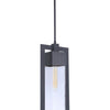 Perimeter One Light Outdoor Pendant in Midnight