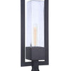 Perimeter One Light Outdoor Post Mount in Midnight