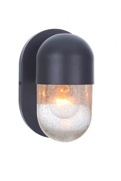 Pill One Light Wall Sconce in Flat Black