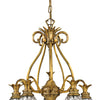 Plantation LED Foyer Pendant in Burnished Brass
